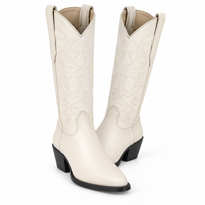 Los Altos Men's Winter white Genuine Elk Leather J Toe Boots
