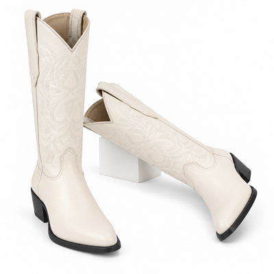 Los Altos Men's Winter white Genuine Elk Leather J Toe Boots
