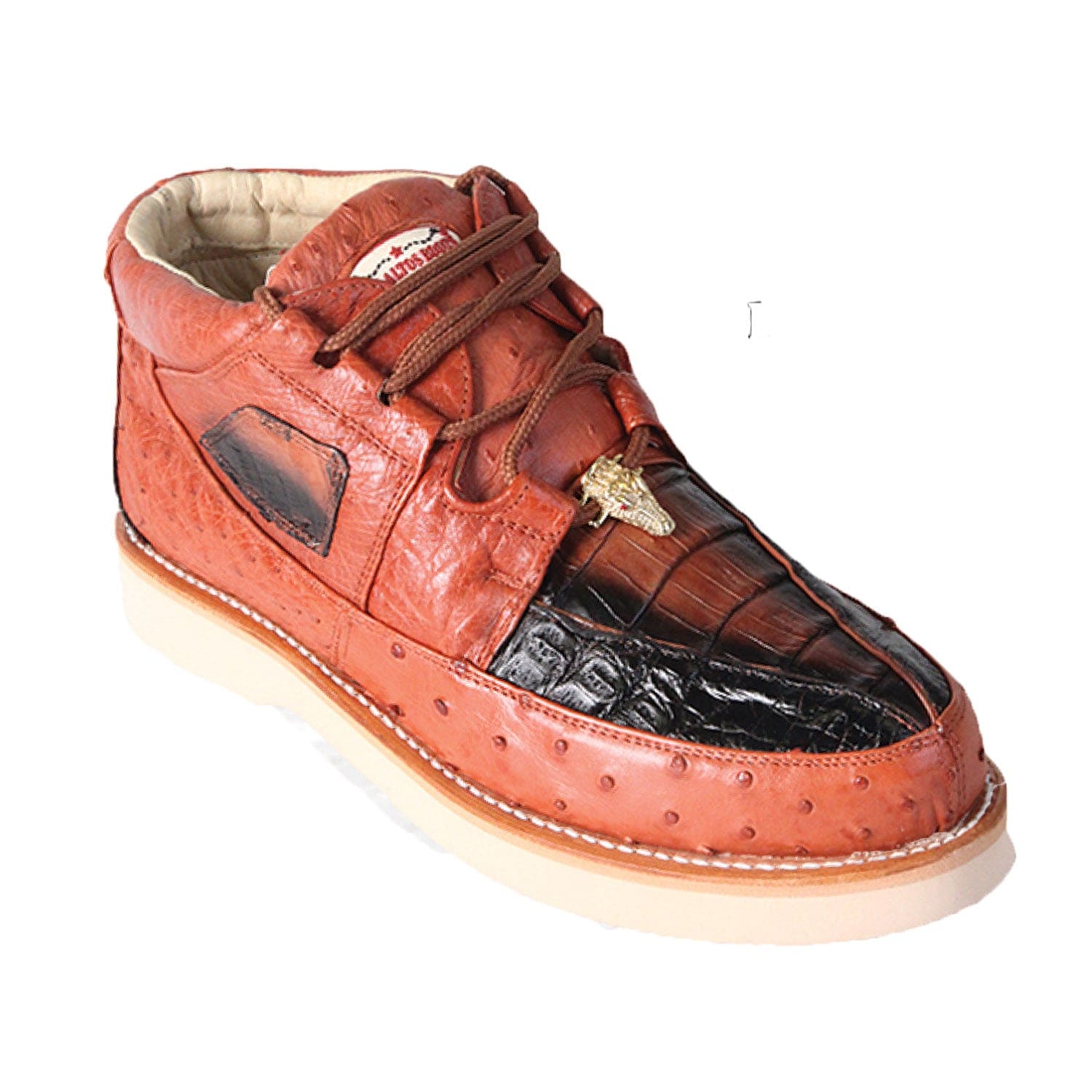 Men's Los Altos Caiman and Ostrich Skin Shoe ZA050258 - 6