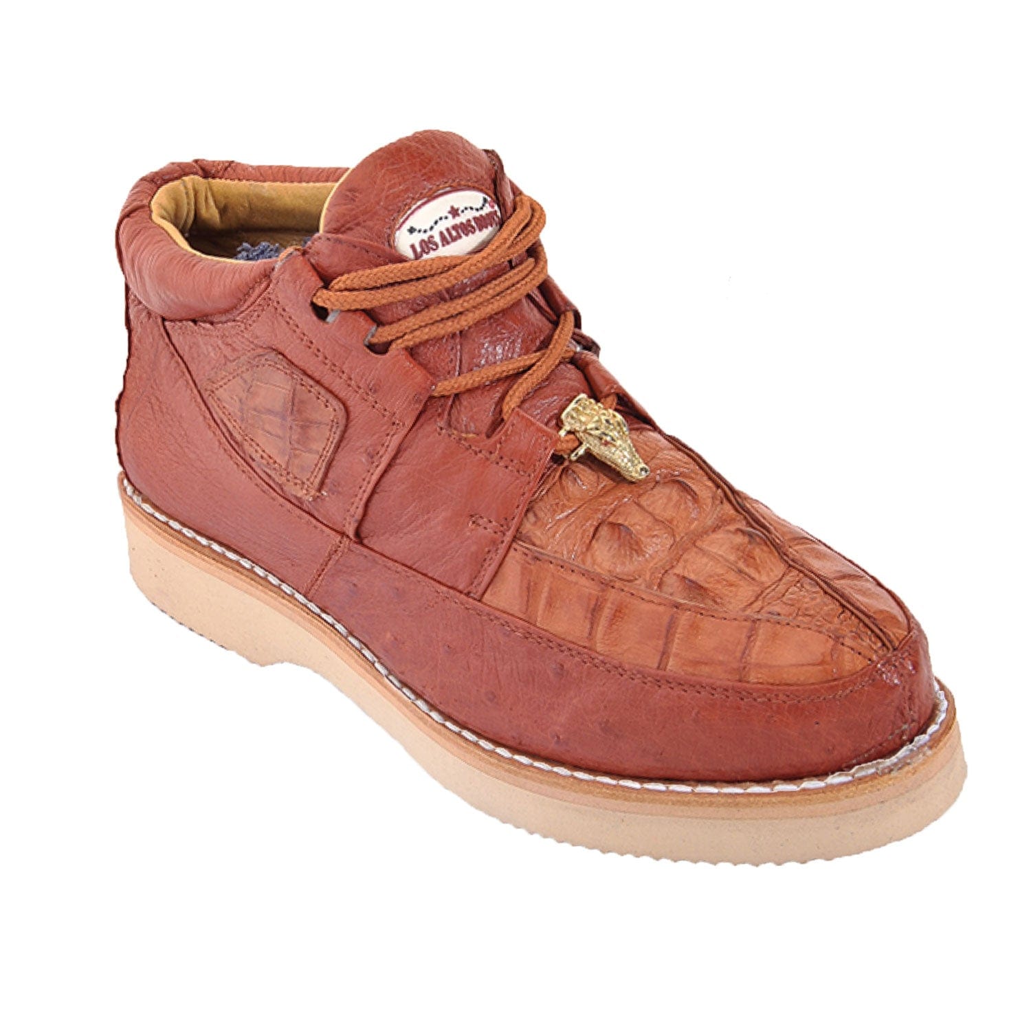 Men's Los Altos Caiman and Smooth Ostrich Skin Shoe ZA052803 - 6
