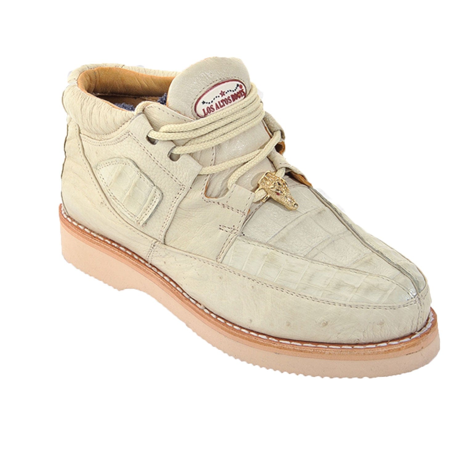 Men's Los Altos Caiman and Smooth Ostrich Skin Shoe ZA052804 - 6