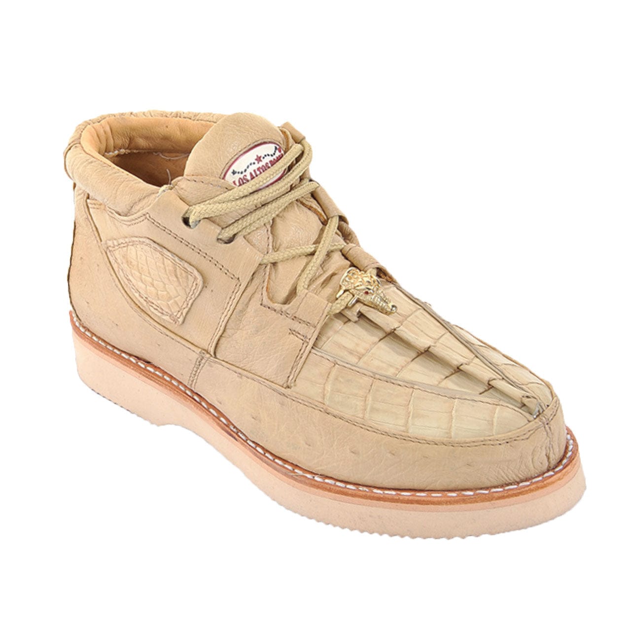 Men's Los Altos Caiman and Smooth Ostrich Skin Shoe ZA052811 - 6