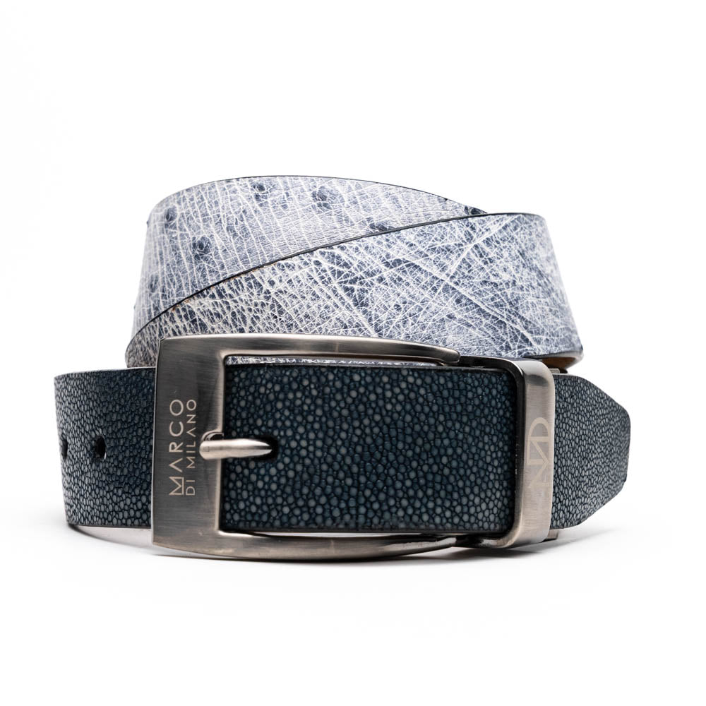 Marco Di Milano Lucca Belt Newspaper / Black - 44
