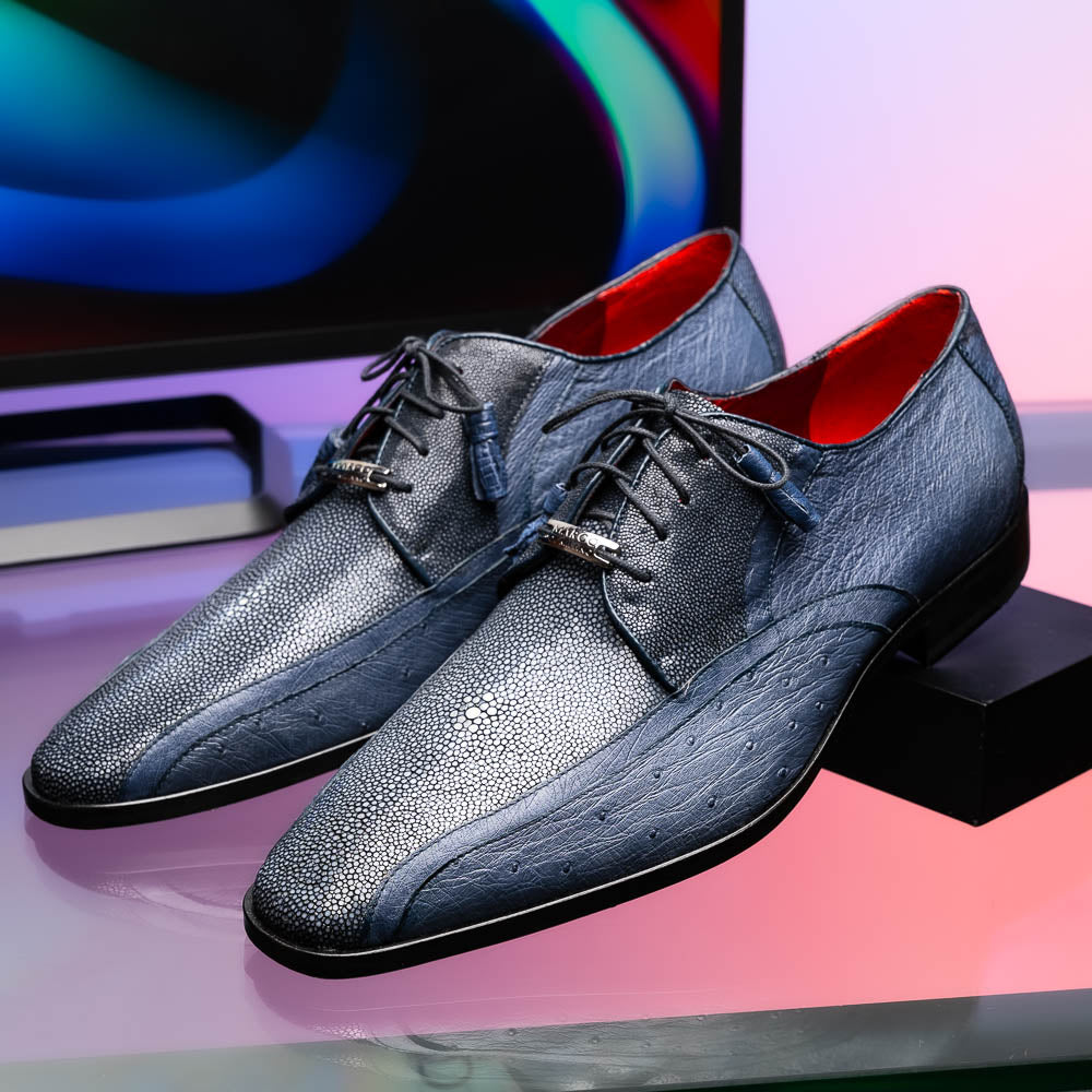 Marco Di Milano Lucca: Navy Leather Dress Shoe