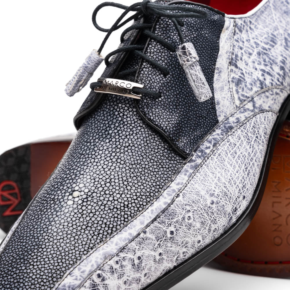 Marco Di Milano Lucca Newspaper Ostrich & Stingray Shoes - 10