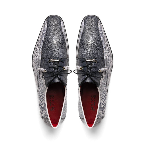 Marco Di Milano Lucca Newspaper Leather Dress Shoe