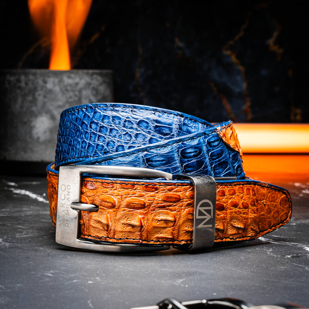 Marco Di Milano Luciano Belt Blue / Brandy - 36