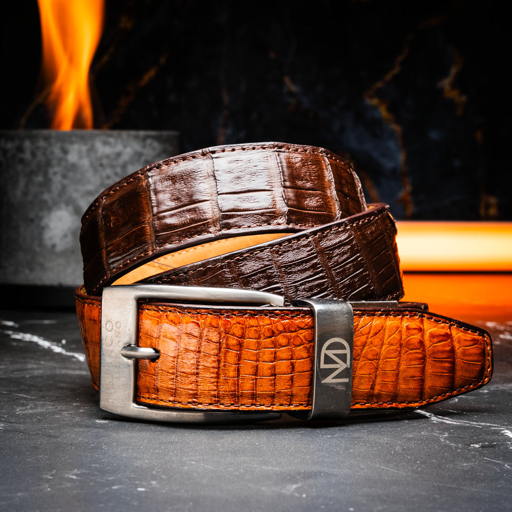 Marco Di Milano Luciano Belt: Cognac Brown Leather Loafer - 36