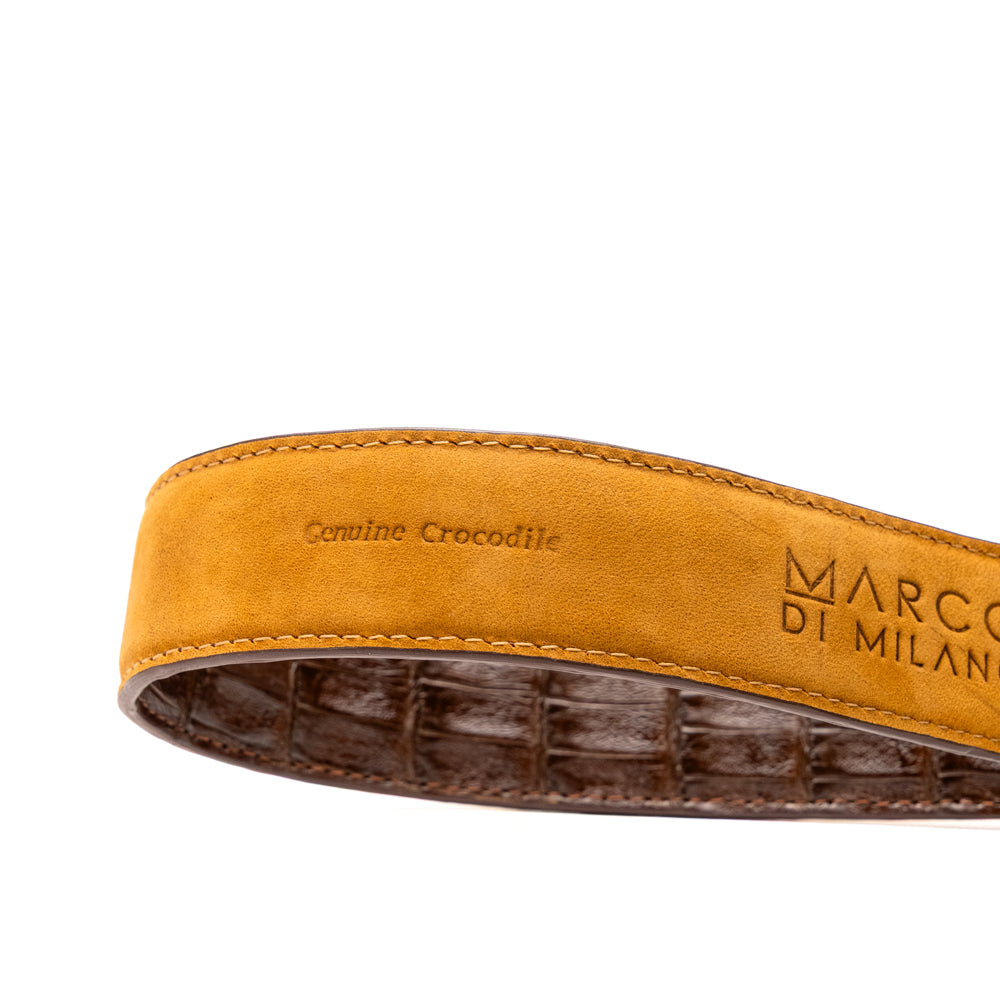 Marco Di Milano Luciano Belt: Cognac Brown Leather Loafer - 36