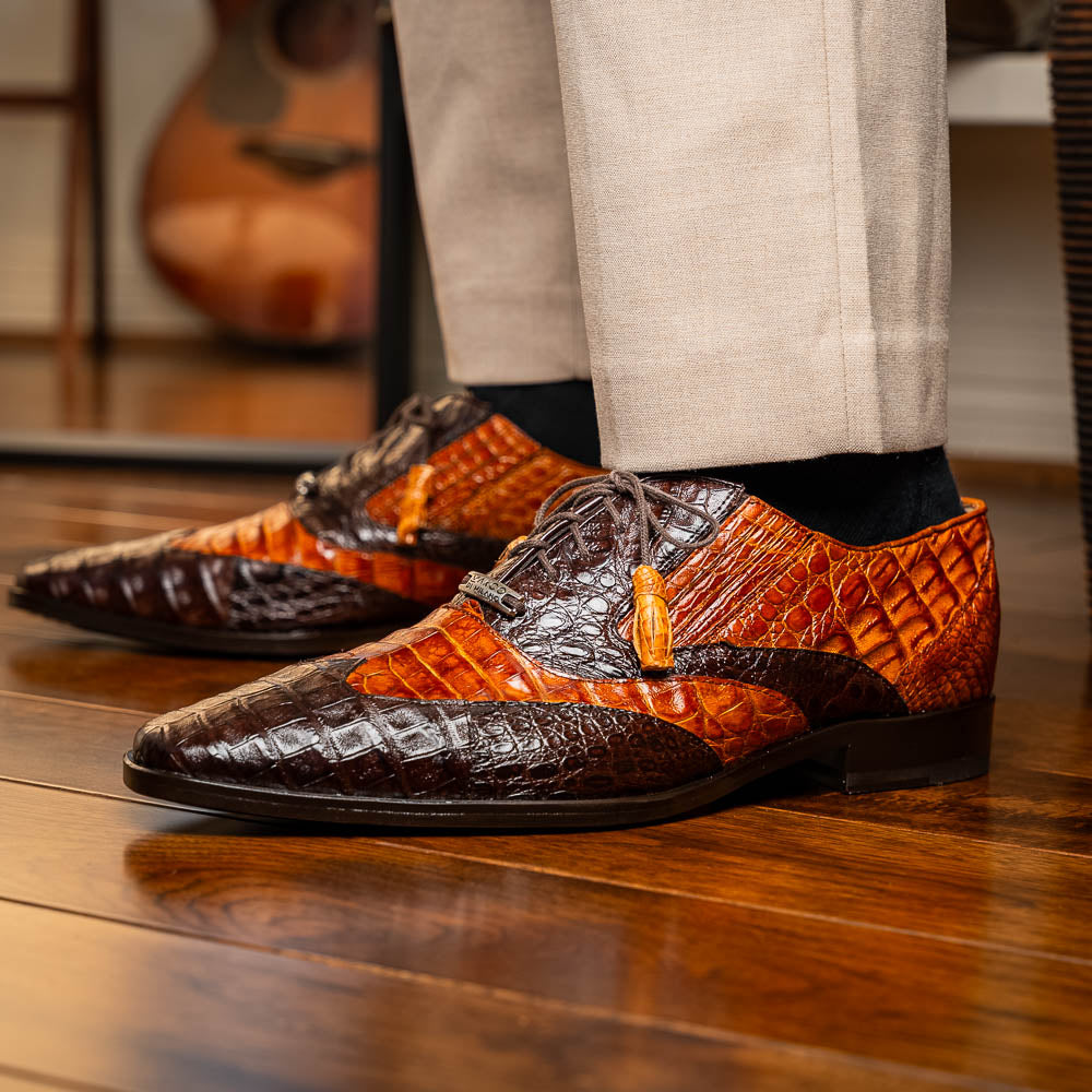 Marco Di Milano Luciano: Cognac Brown Leather Dress Shoe - 14 USA