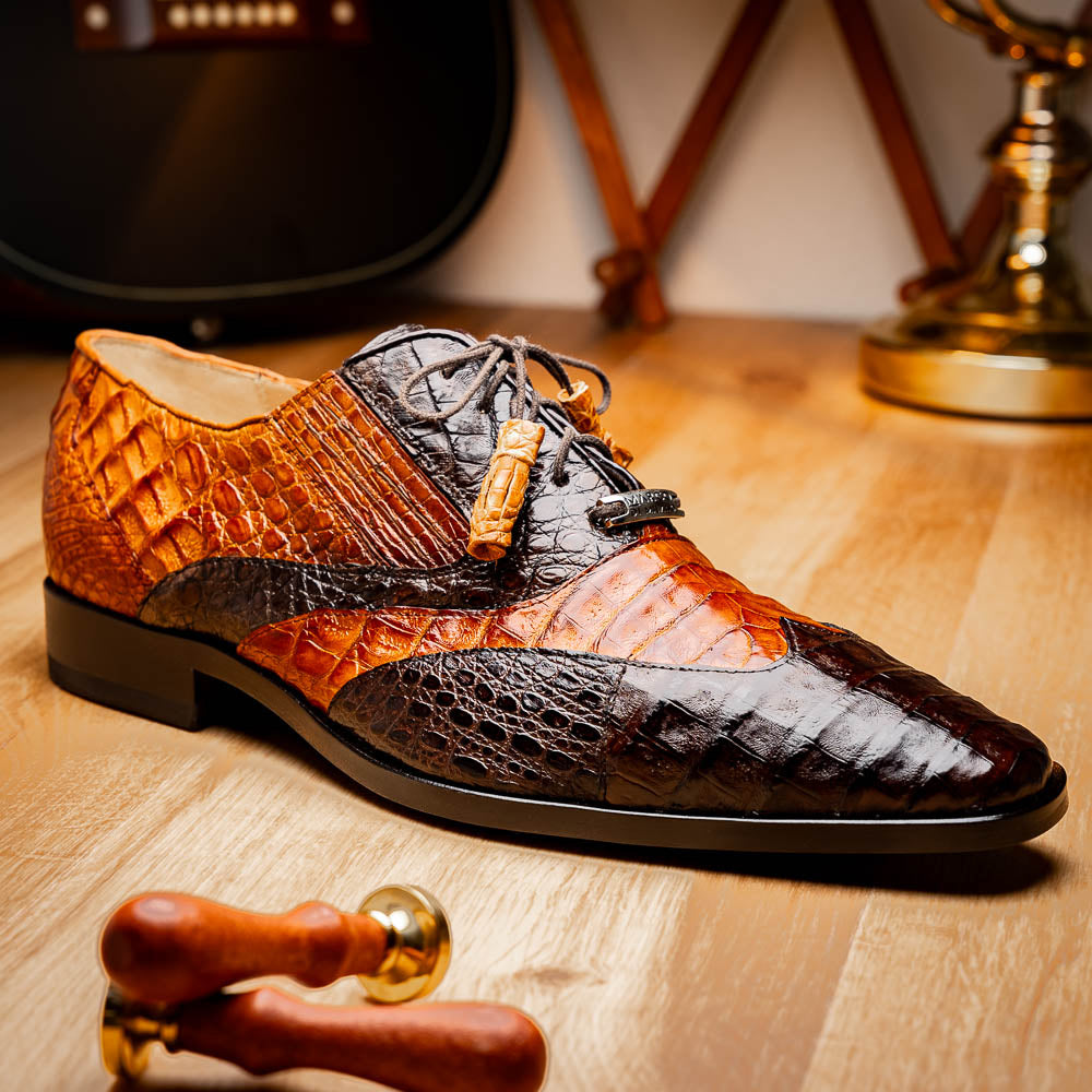 Marco Di Milano Luciano: Cognac Brown Leather Dress Shoe - 14 USA
