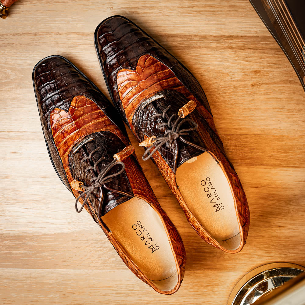 Marco Di Milano Luciano: Cognac Brown Leather Dress Shoe - 14 USA