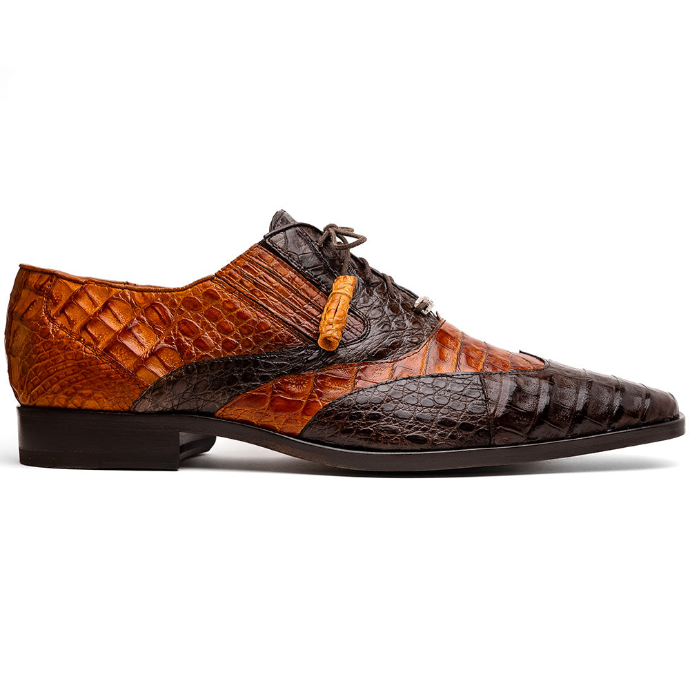 Marco Di Milano Luciano Crocodile Classic Wingtip Dress Shoes Oxfords - 8