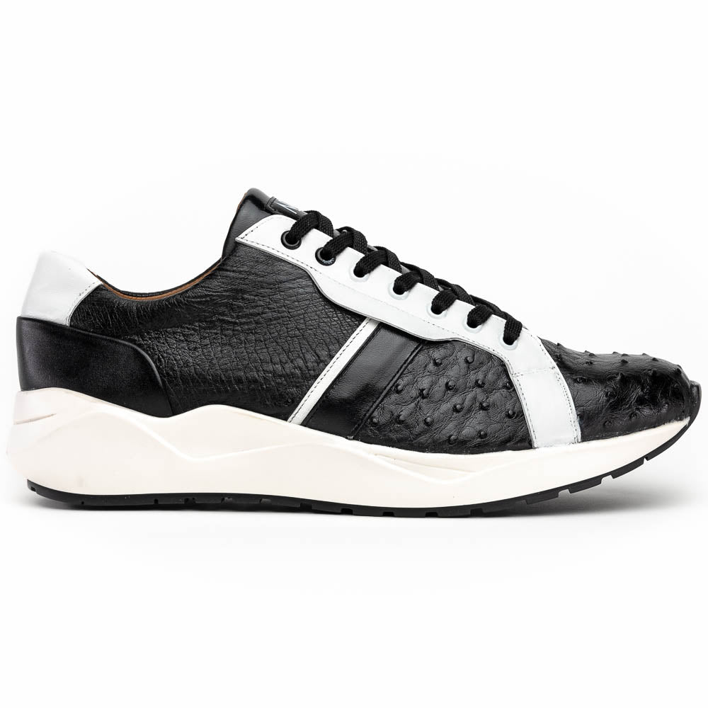 Marco Di Milano Lyon II Ostrich Quill & Calfskin Sneakers - 6