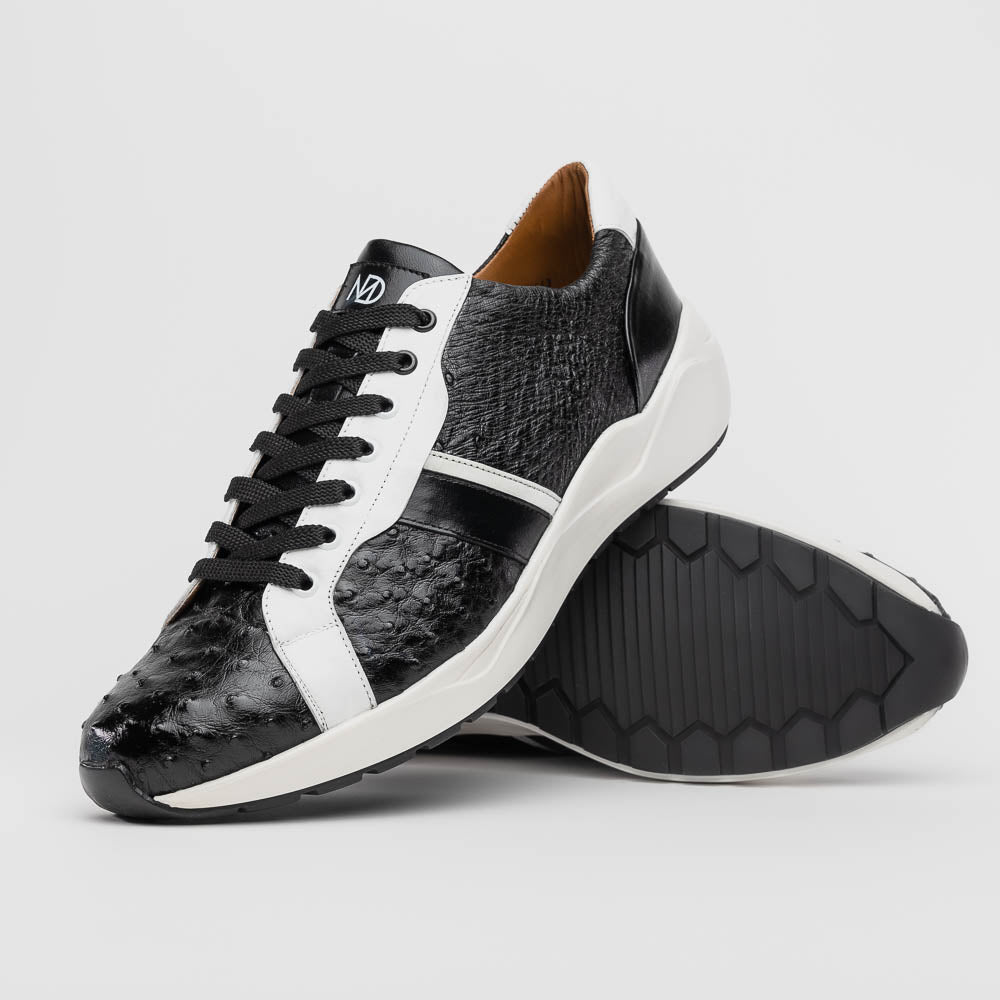 Marco Di Milano Lyon II Ostrich Quill & Calfskin Sneakers - 8