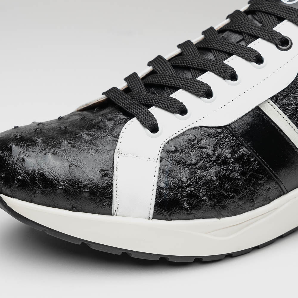 Marco Di Milano Lyon II Ostrich Quill & Calfskin Sneakers - 6