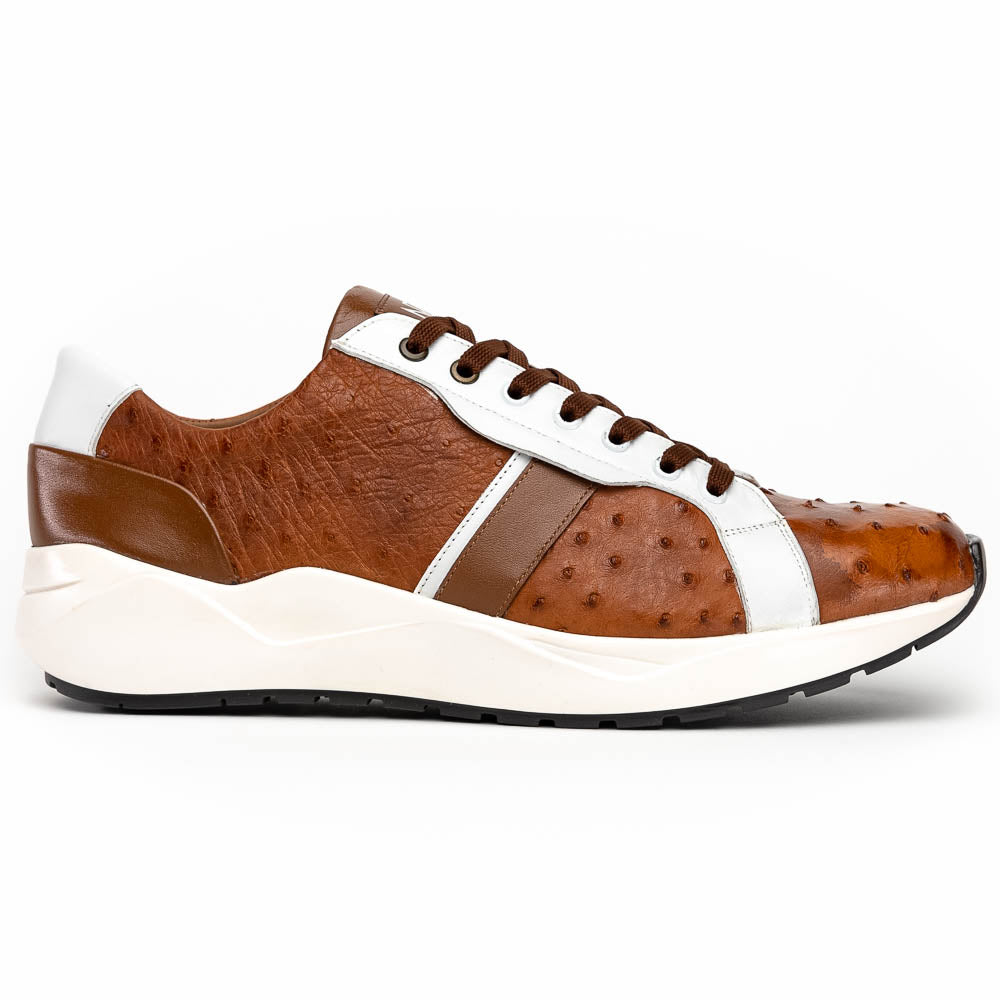 Marco Di Milano Lyon II Ostrich Quill & Calfskin Sneakers - 8