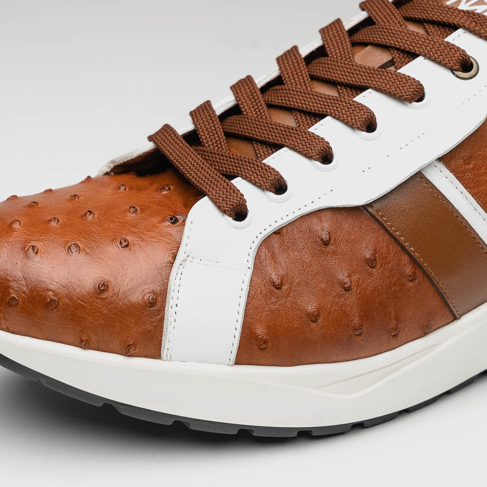 Marco Di Milano Lyon II Ostrich Quill & Calfskin Sneakers - 6