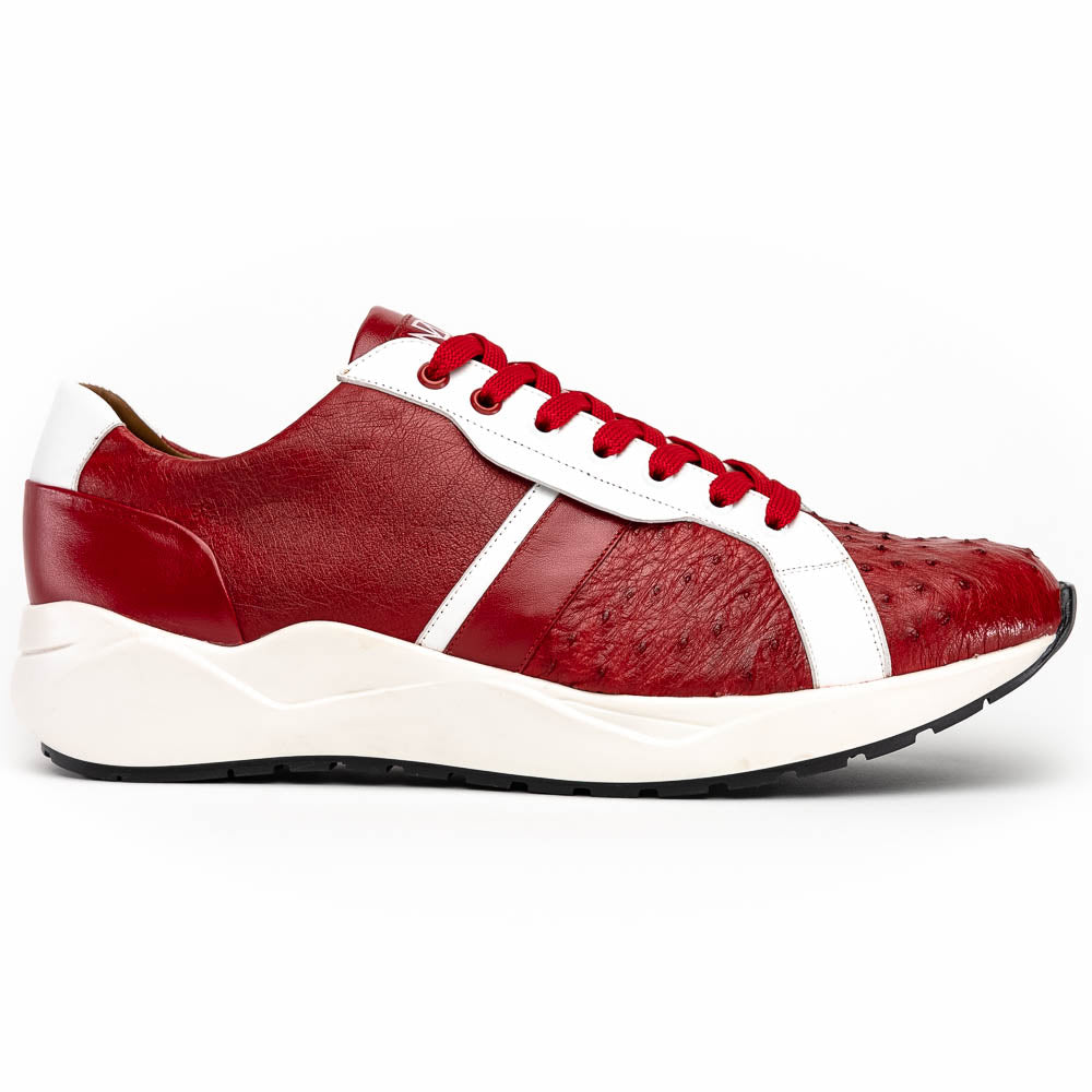 Marco Di Milano Lyon II Ostrich Quill & Calfskin Sneakers - 8