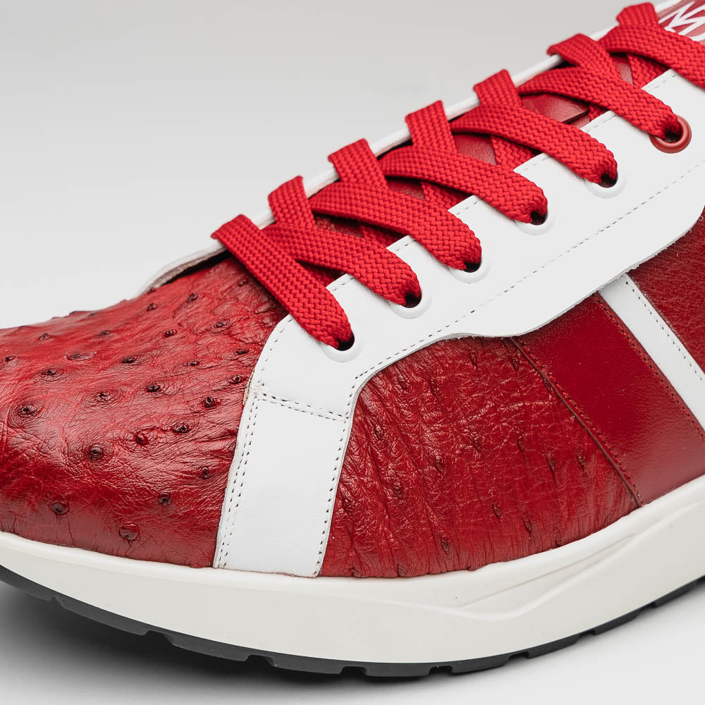 Marco Di Milano Lyon II Ostrich Quill & Calfskin Sneakers - 8