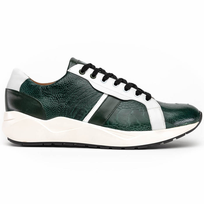 Marco Di Milano Lyon - Green & White Leather Loafers