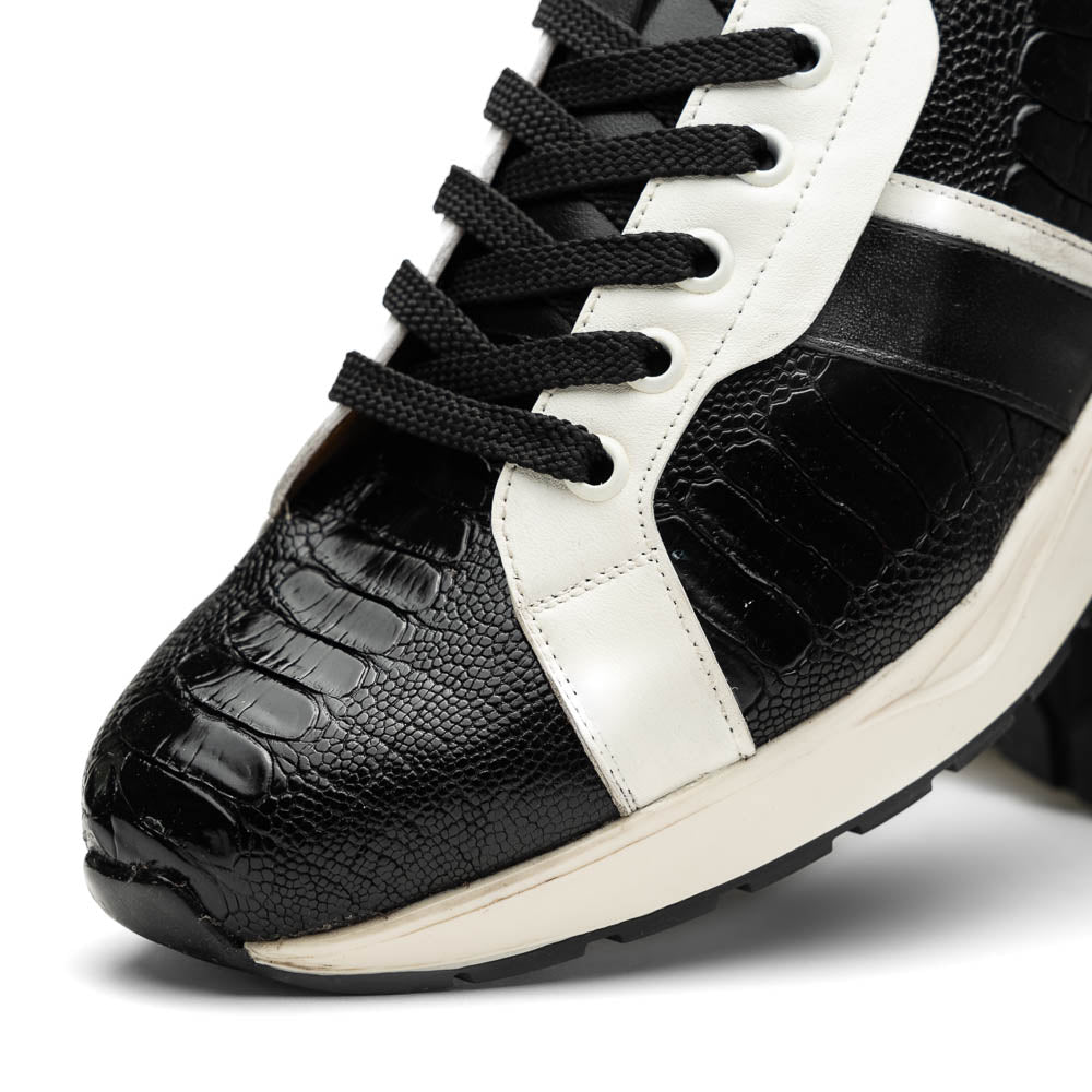 Marco Di Milano Lyon Ostrich Leg & Calfskin Sneakers - 8
