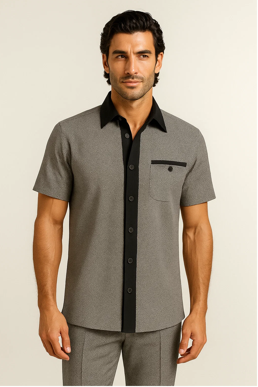 Men’s Houndstooth Walking Suit by Dreams by Zacchi – 2 Piece Lei sure Set in black/white- $99 - S/30