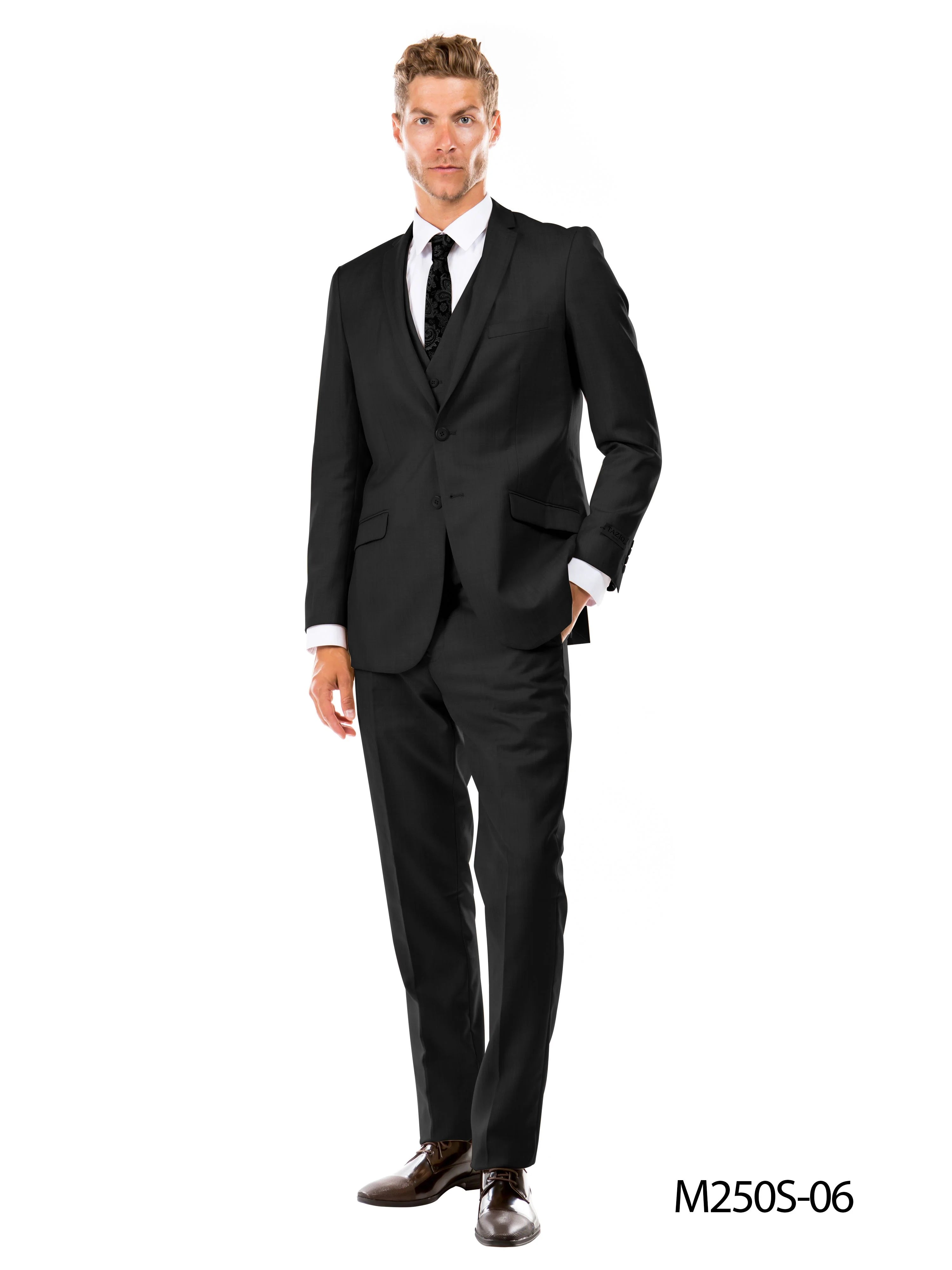 Look   Tazio Men's 3 Piece Slim Fit Executive Suit Stylish Business Look