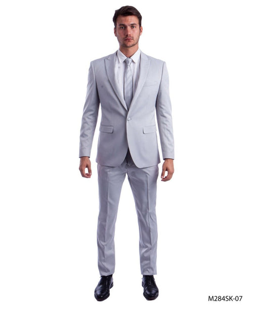 Tazio Men's 2pc Skinny-Fit Suit in black - Bold Colors