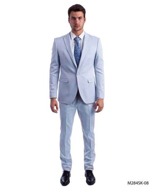 Tazio Men's 2pc Skinny-Fit Suit in black - Bold Colors