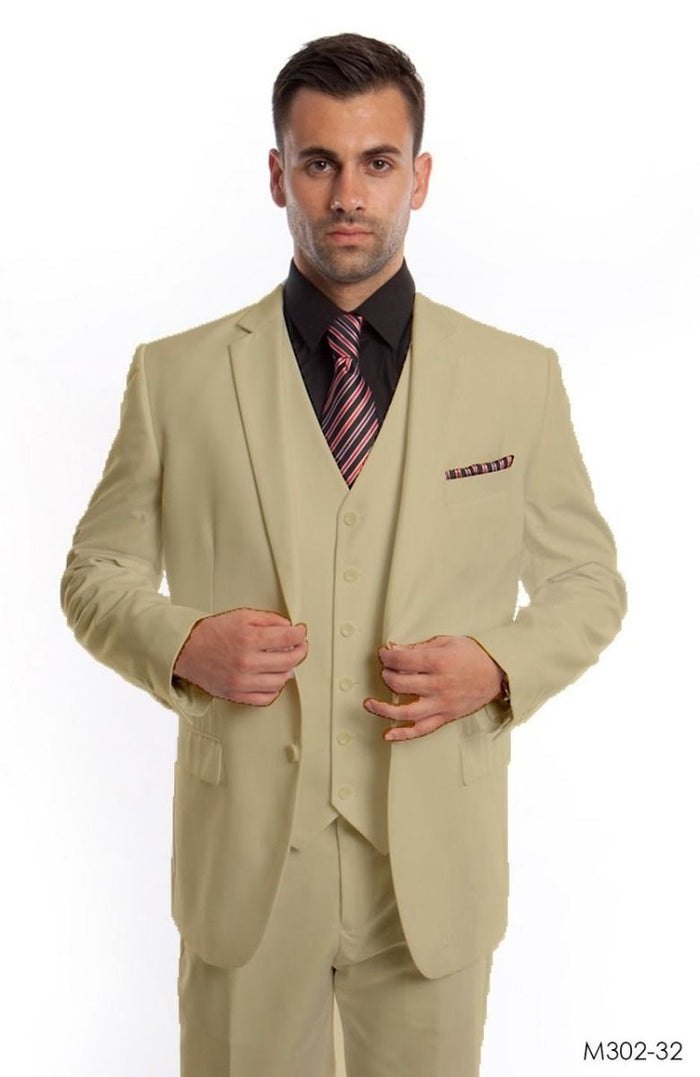 Formal Wear Demantie Mens 3Pc Solid Executive Suit Business Formalwear with Style
