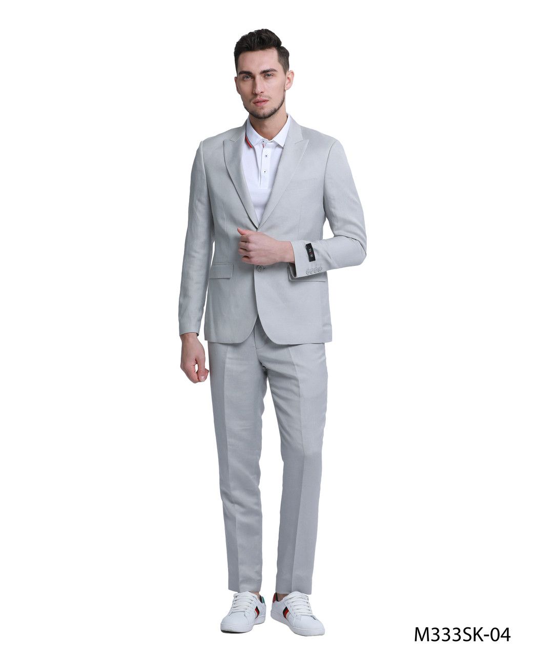 Tazio Men's Slim Fit 2-Piece Suit - Solid Color
