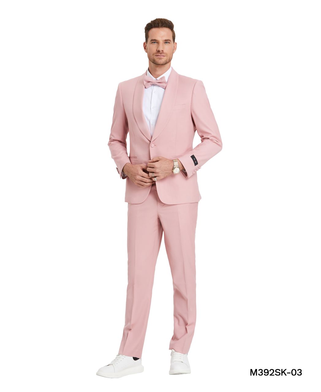 Men's Skinny Fit 2 Piece Colorful Smooth Suit - 38 Short Jacket+32 Waist Adjustable 28to34)(Height: 5 4 to5 7 )(Neck  15-16.5)S-M)
