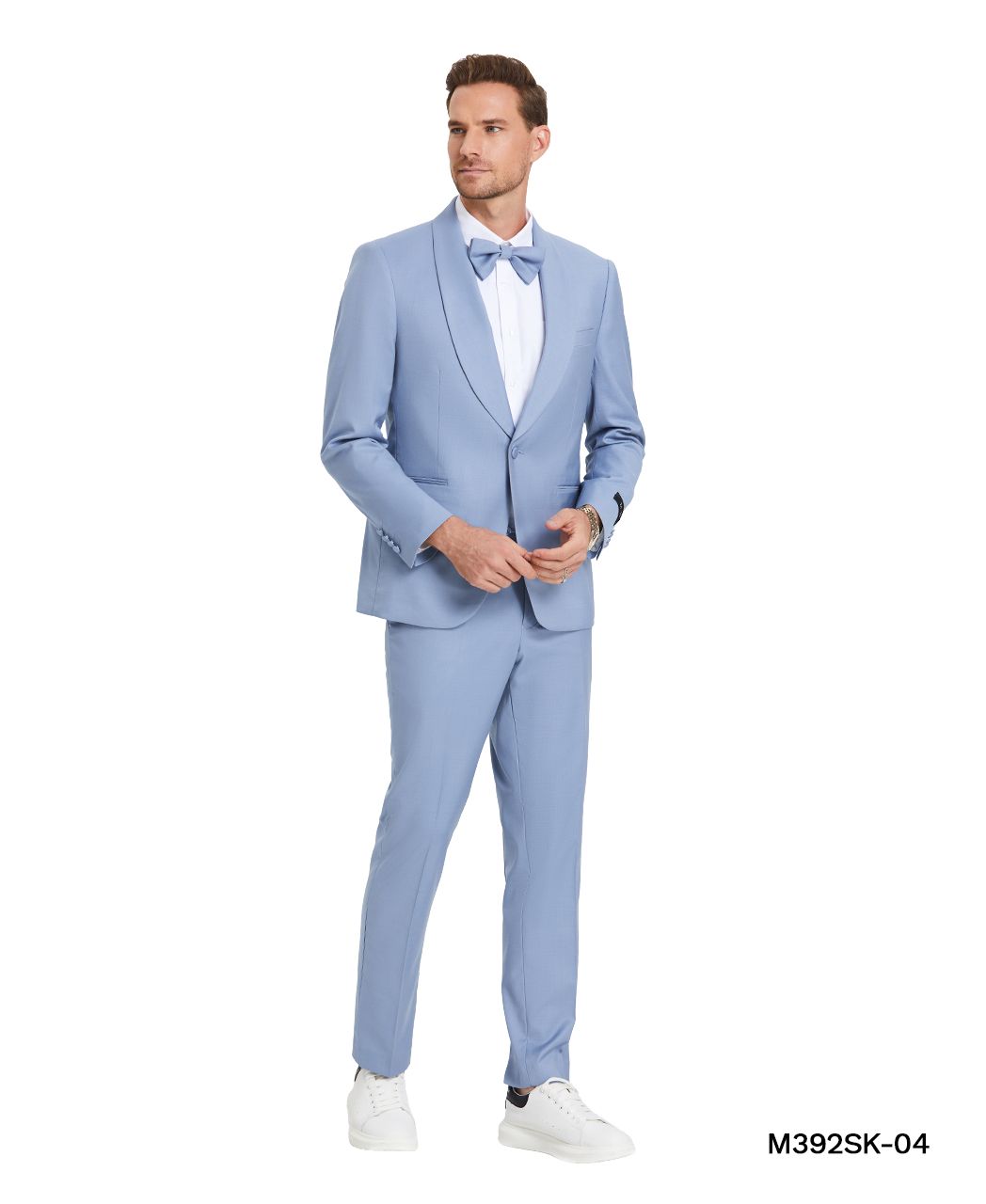 Men's Skinny Fit 2 Piece Colorful Smooth Suit - 38 Short Jacket+32 Waist Adjustable 28to34)(Height: 5 4 to5 7 )(Neck  15-16.5)S-M)