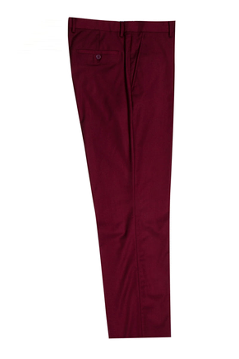 "Stacy Adams Men's Two Button Vested Basic Suit in Burgundy"