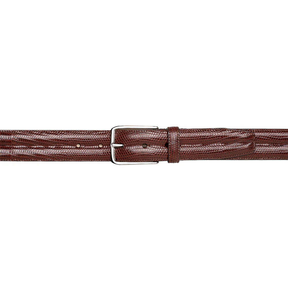 Mezlan Classic Lizard Belt - Dark Brown - 40