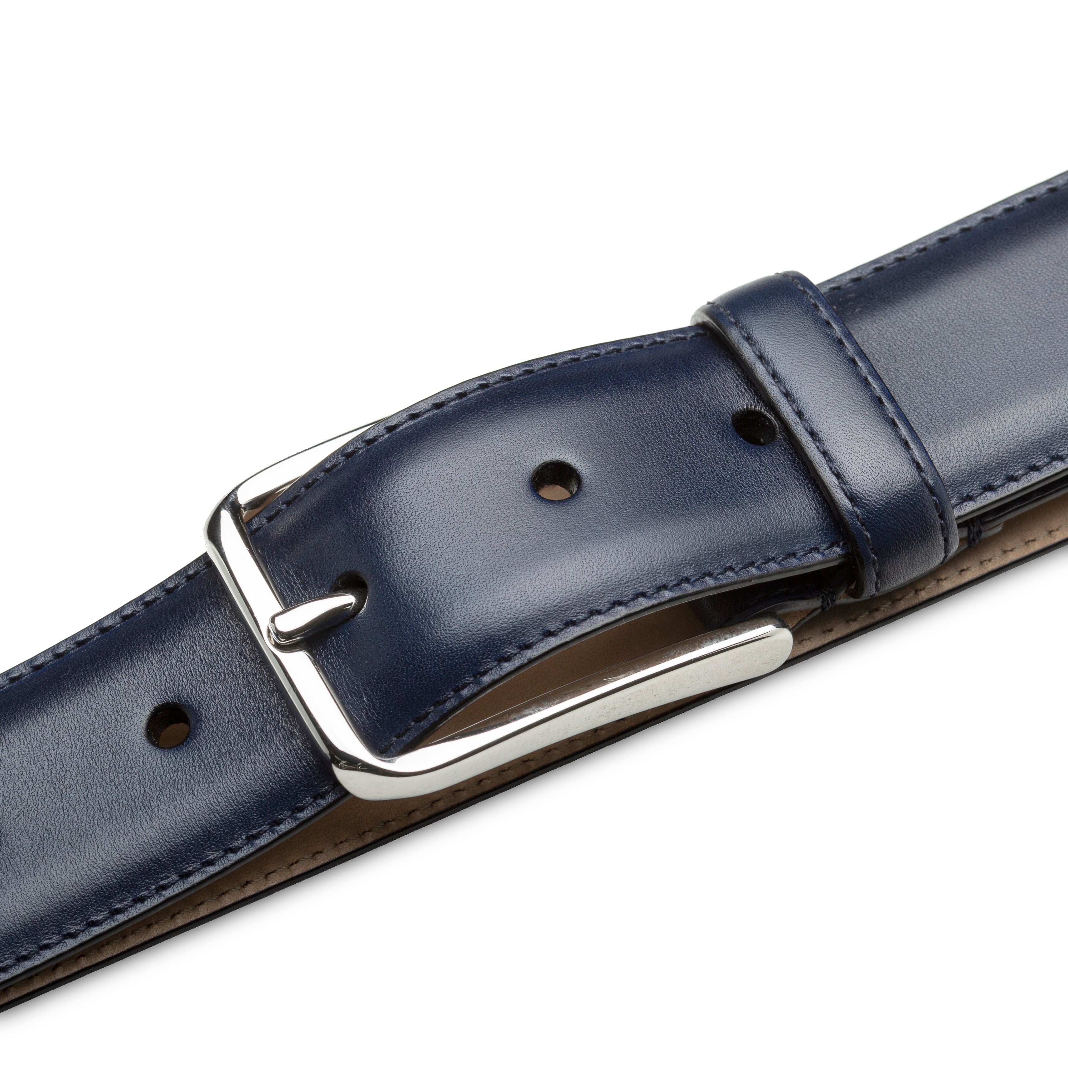 Mezlan Center-Piped Calfskin Belt - 36