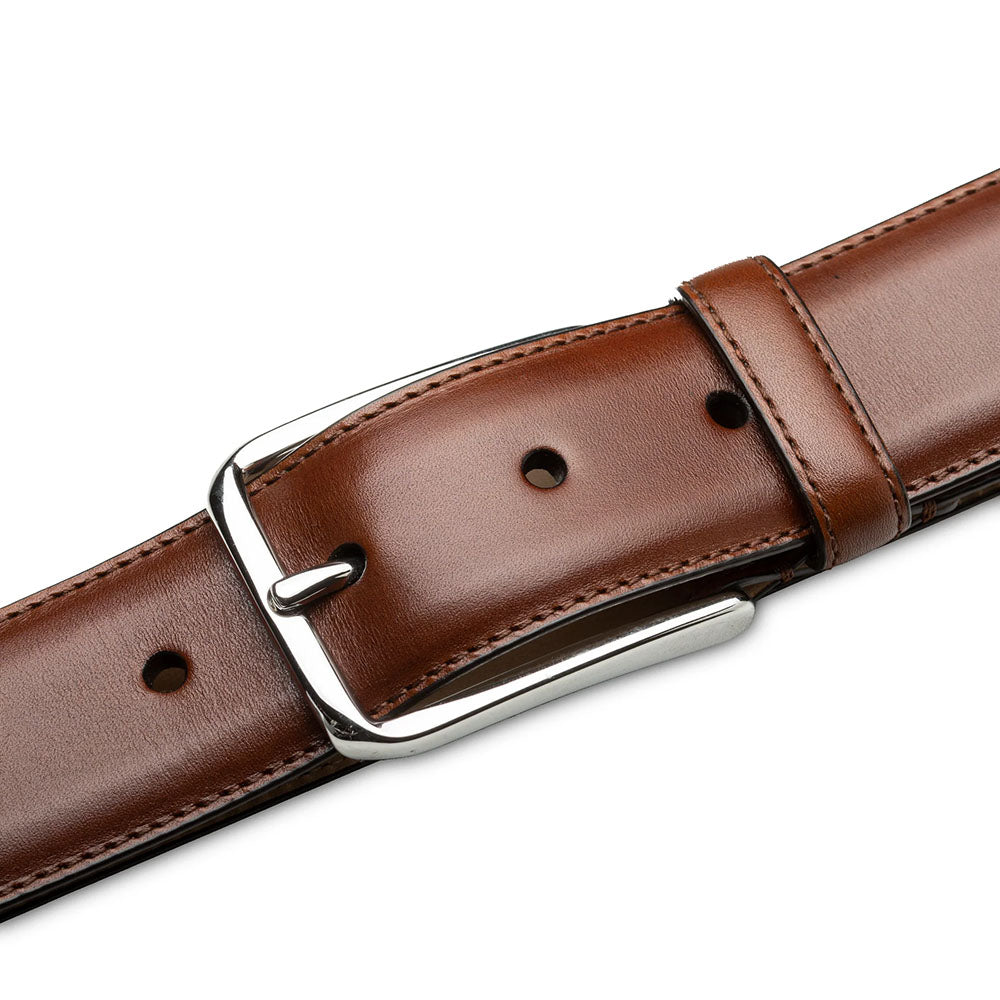 Mezlan Center-Piped Calfskin Belt - 36