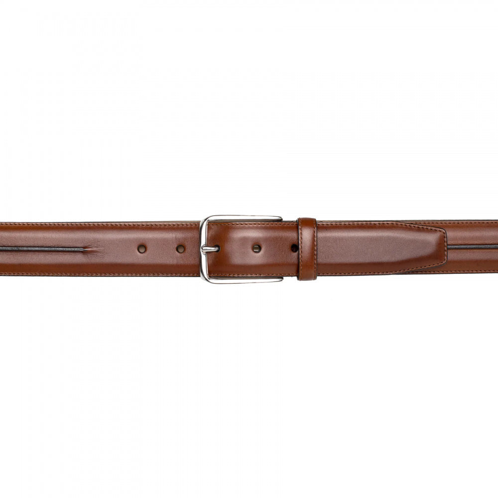 Mezlan Center-Piped Calfskin Belt - 36