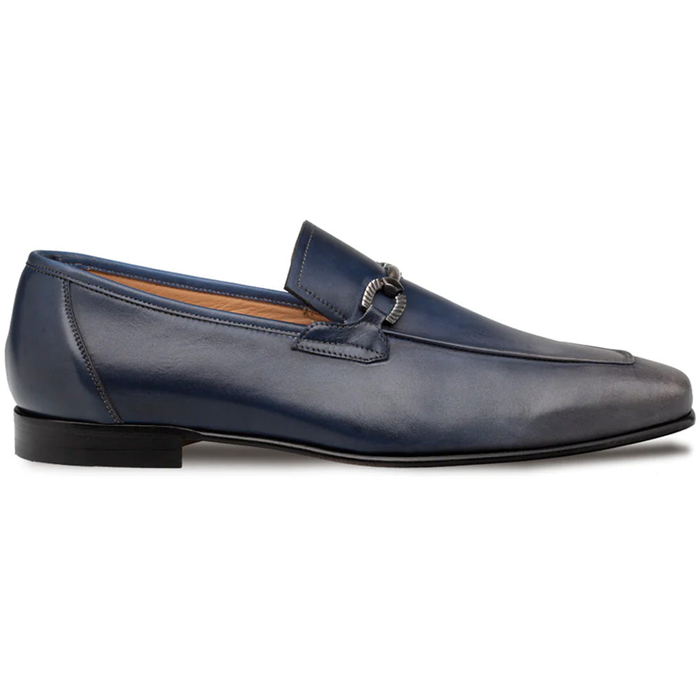 Mezlan Brunello Two-Tone Bit Loafer Pearl Grey / Navy (21100) - Medium