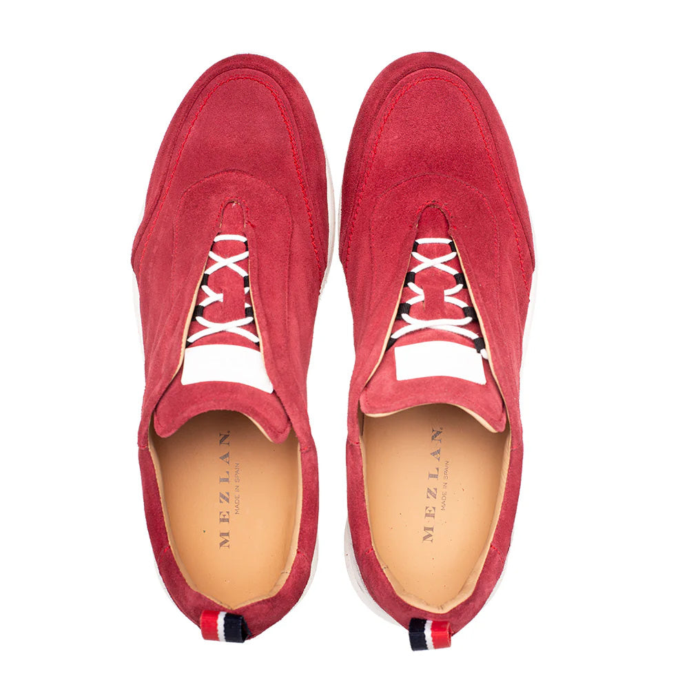 Mezlan Alcoy Suede Sneaker Red (21118) - Medium