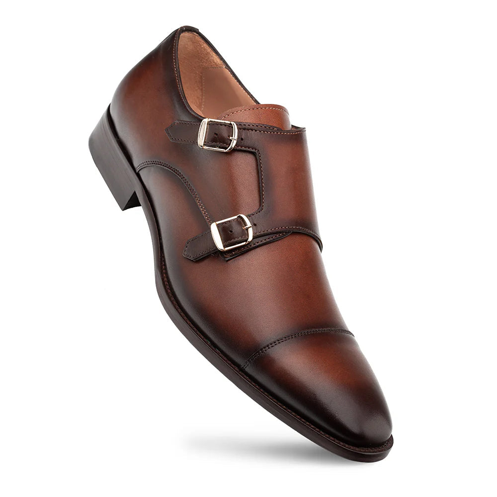 Mezlan Actore Double Monk Strap Chocolate (21151) - Medium
