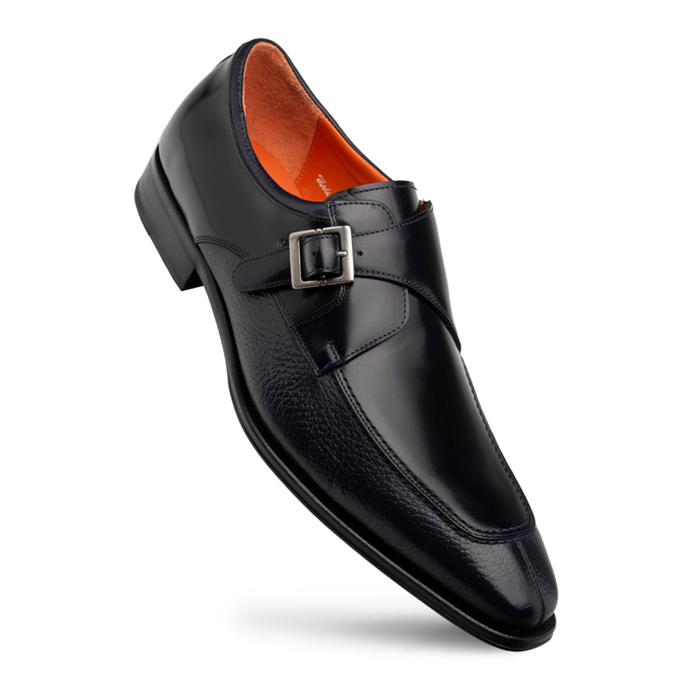 Mezlan Pego Monk Strap - Luxury Italian Leather Shoes - 8