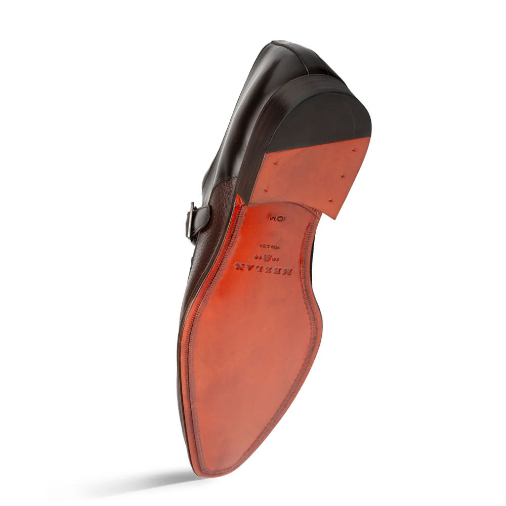 Mezlan Pego Deerskin Monk Strap Brown (21158) - Medium