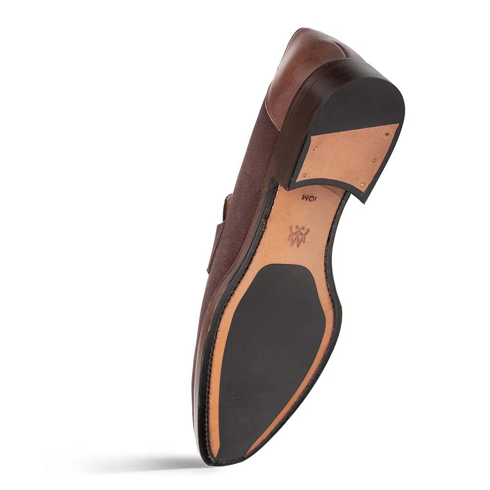 Mezlan Galeno Suede Penny Loafer Brown (21247) - Medium