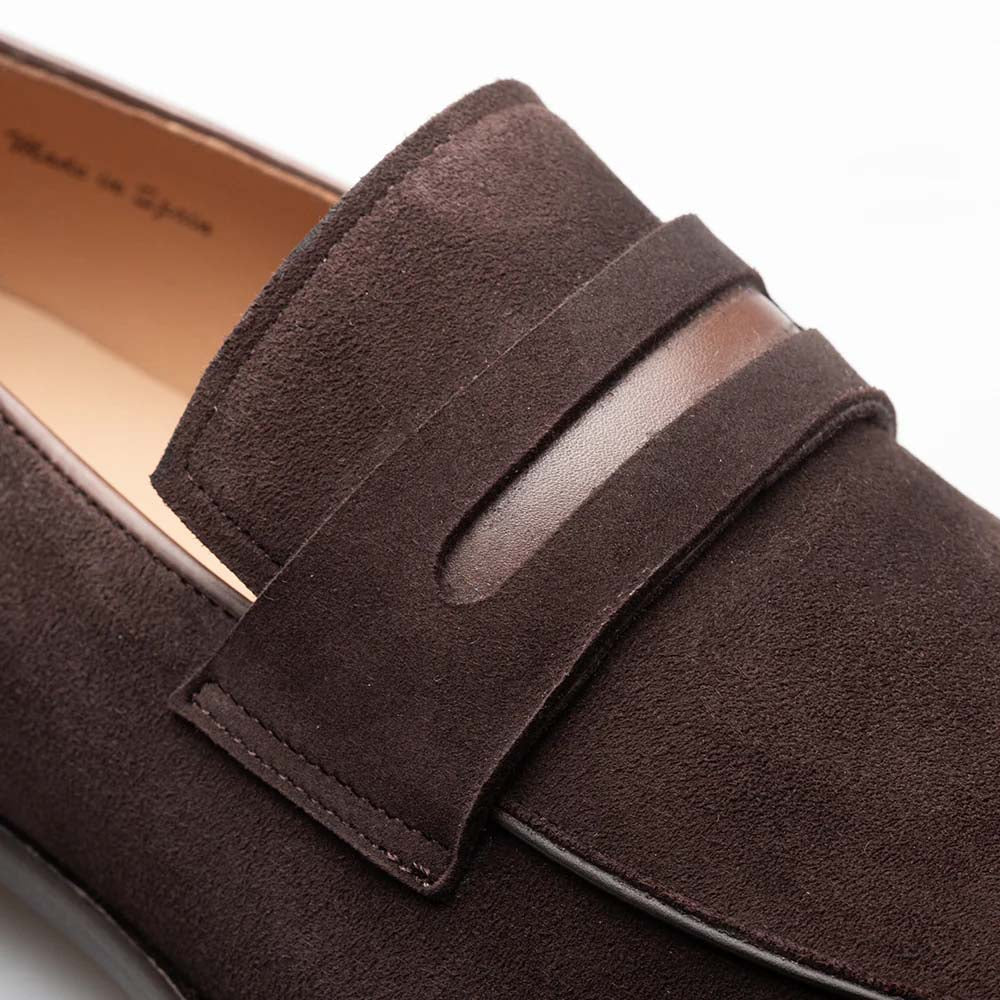 Mezlan Galeno Suede Penny Loafer Brown (21247) - Medium