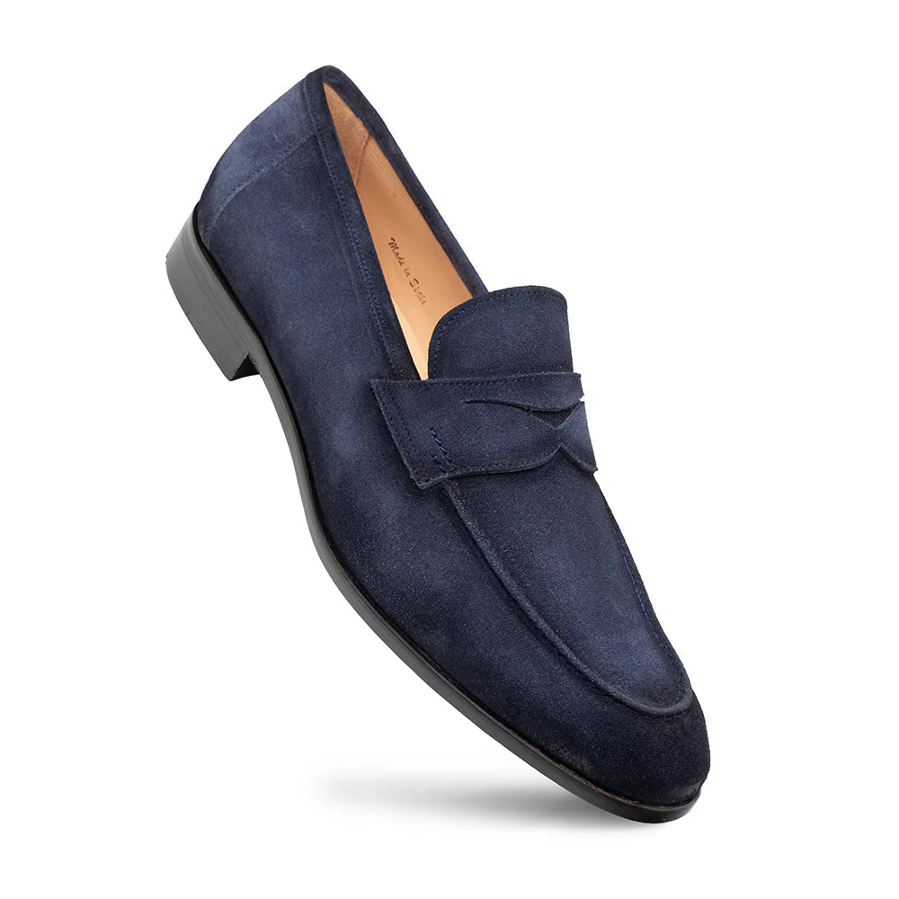 Mezlan Caro Suede Penny Loafer Navy (21312) - Medium