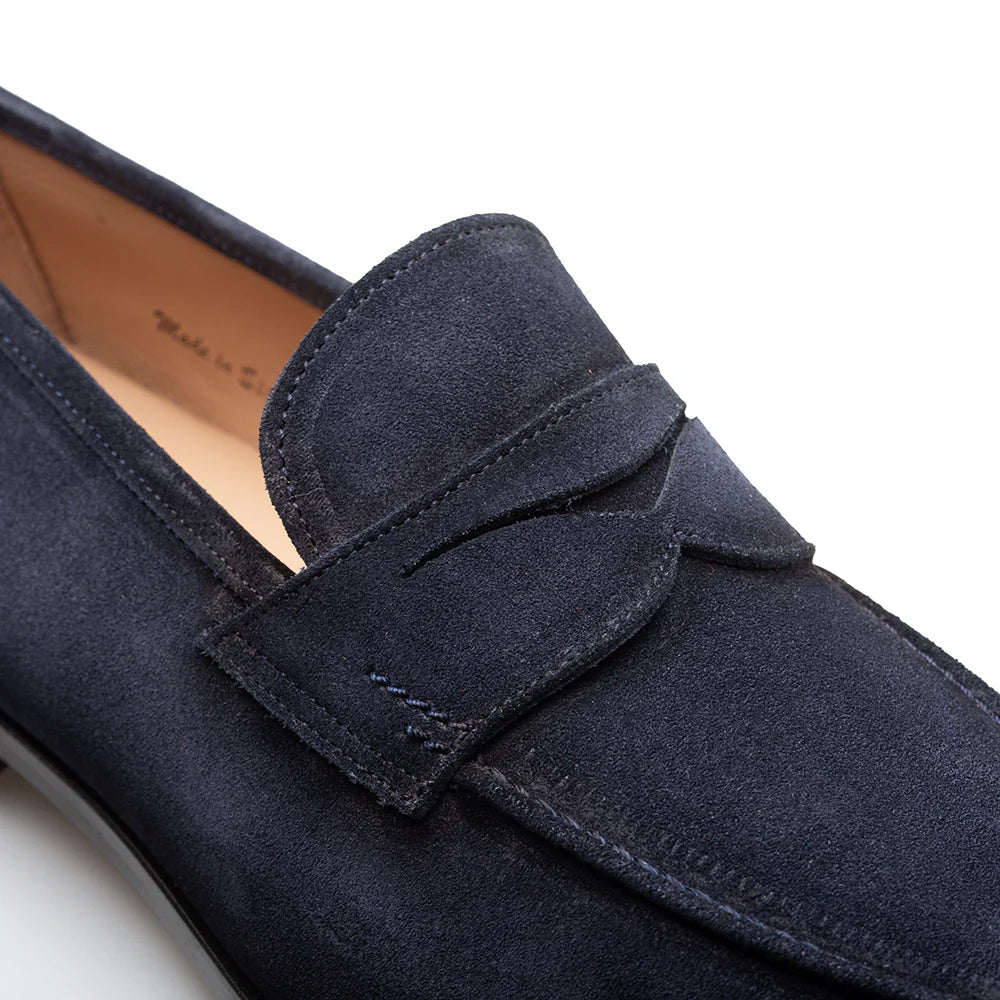 Mezlan Caro Suede Penny Loafer Navy (21312) - Medium