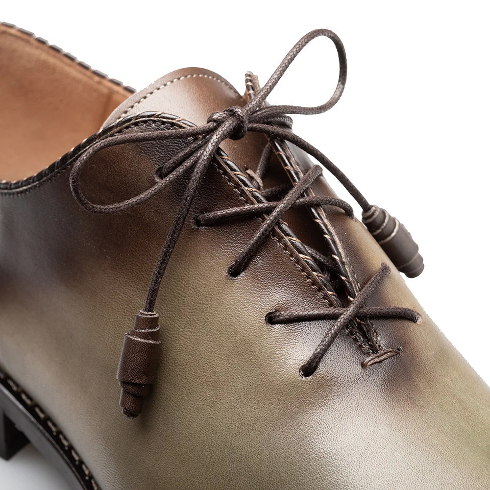 Mezlan Barbaro Two-Tone Oxford Olive / Mocha (21316) - Medium