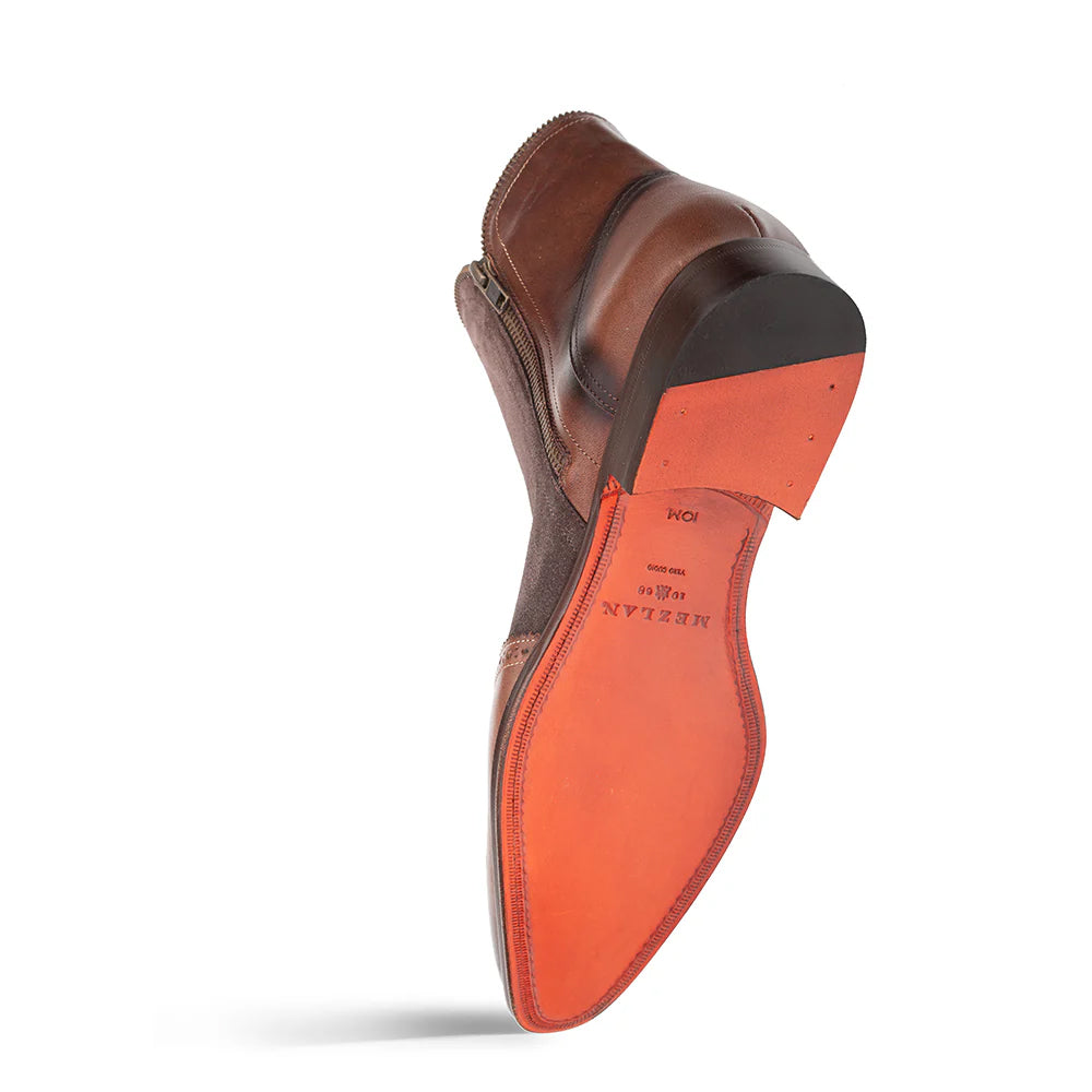 Mezlan Camilleri Calf / Suede Zip Boot Brown (21343) - Medium